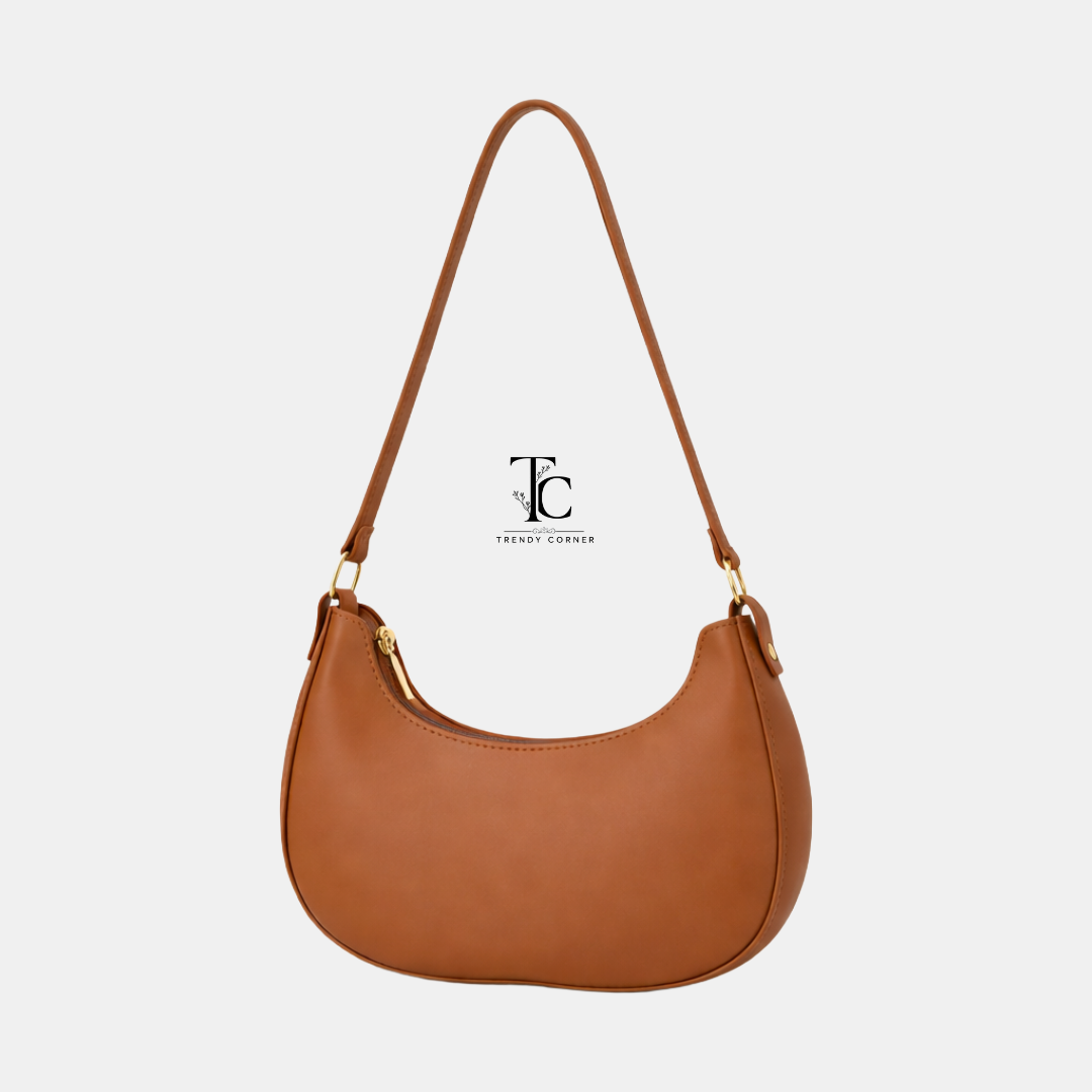 Trendyspot.pk women's shoulder bag in moon brown with sleek design and adjustable strap, perfect for everyday use.