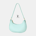 Light green women's shoulder bag with trendy design, featuring a sleek strap and spacious interior, perfect for everyday use.