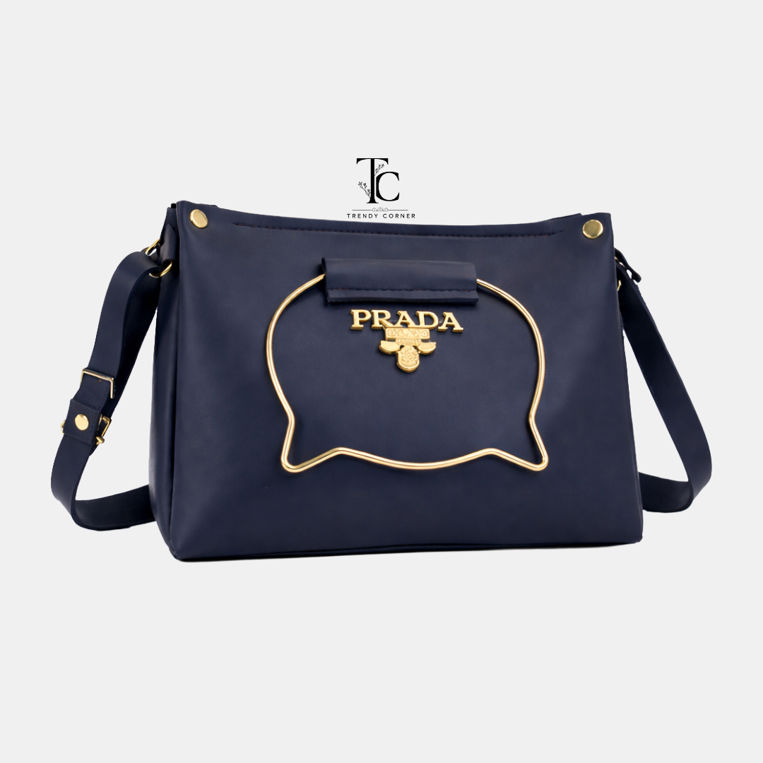 Blue women's shoulder bag from Trendyspot.pk with a sleek design and adjustable strap, perfect for stylish everyday use.